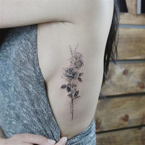 flower tattoo side